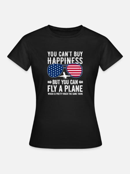 Airline Pilot Flugkapitän - Frauen T-Shirt - Schwarz
