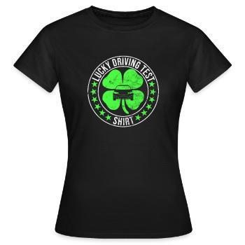 Examen de conduite - Examen de conduite Permis de conduire - T-shirt Femme - noir - Devant - AI Model Female 172 dark (172cm)