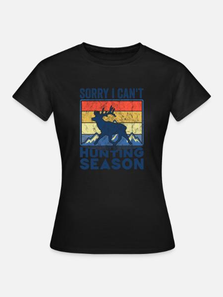 HIrschgeweih Hirschjagd Jagd Jagdsaison - Frauen T-Shirt - Schwarz