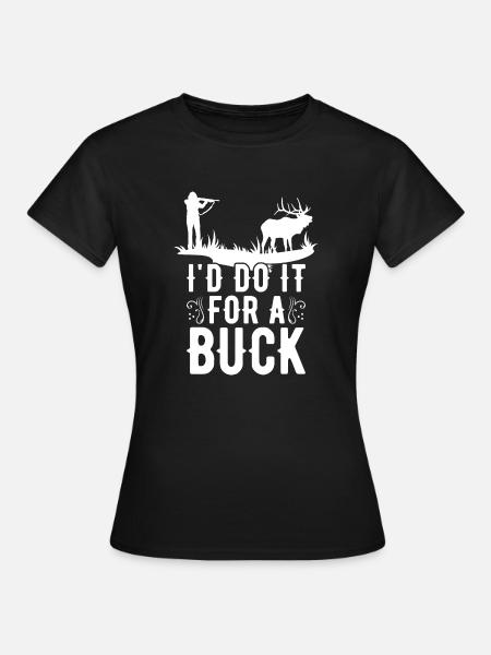 HIrschgeweih Hirschjagd Jagd Jagdsaison - Frauen T-Shirt - Schwarz
