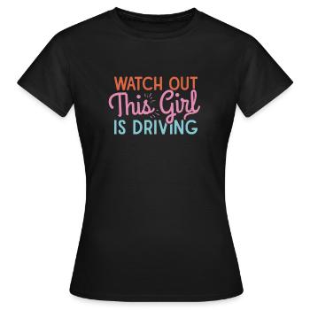 Examen du permis de conduire Examen de conduite - T-shirt Femme - noir - Devant - AI Model Female 172 dark (172cm)