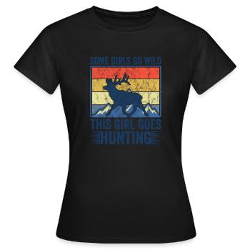 Hirschjagd Jägerin Spruch Jagd - Frauen T-Shirt - Schwarz - Vorne - AI Model Female 172 dark (172cm)