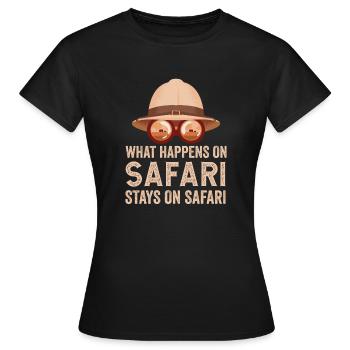 Ce qui se passe sur Safari reste sur Safari - T-shirt Femme - noir - Devant - AI Model Female 172 dark (172cm)