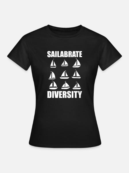 Lustiger Segelboot Spruch für den Bootkapitän - Dame-T-shirt - sort