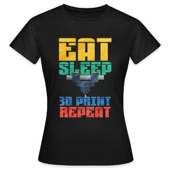 3D Printing - Women's T-Shirt - black - Front - AI Model Female 172 dark (172cm)