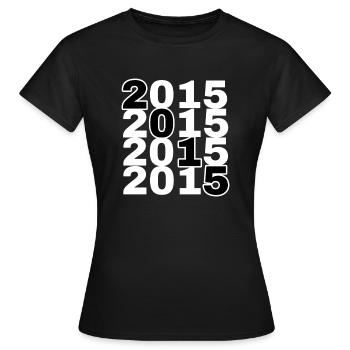 2015 - Frauen T-Shirt - Schwarz - Vorne - AI Model Female 172 dark (172cm)