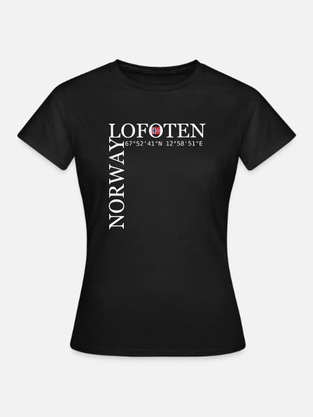 Coordonnées Lofoten Norway Norway Norge - T-shirt Femme - noir