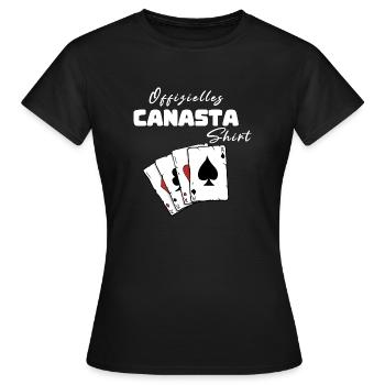 Canasta Offizielles Shirt - Frauen T-Shirt - Schwarz - Vorne - AI Model Female 172 dark (172cm)