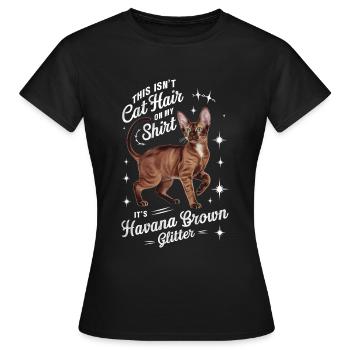 Katze Havanna Braun Geschenk - Frauen T-Shirt - Schwarz - Vorne - AI Model Female 172 dark (172cm)