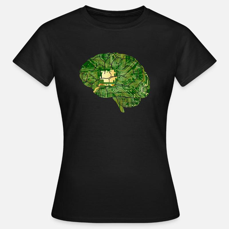 Brain - Computer Board - Artificial Intelligence - Women's T-Shirt - black