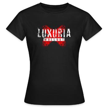 Luxeria - La volupté - T-shirt Femme - noir - Devant - AI Model Female 172 dark (172cm)