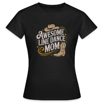Maman de danse en ligne. Merveilleuse maman de danse en ligne - T-shirt Femme - noir - Devant - AI Model Female 172 dark (172cm)