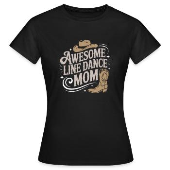 Maman de danse en ligne. Merveilleuse maman de danse en ligne - T-shirt Femme - noir - Devant - AI Model Female 172 dark (172cm)