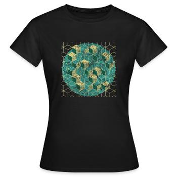 géométrie - T-shirt Femme - noir - Devant - AI Model Female 172 dark (172cm)