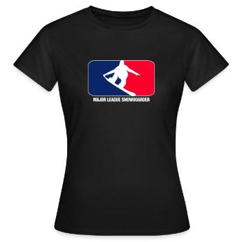 SNOWBOARDER MAJOR LEAGUE SNOWBOARDING GESCHENK - Frauen T-Shirt - Schwarz - Vorne - AI Model Female 172 dark (172cm)