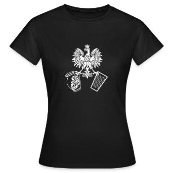 Oiseau Hesse Hesse Babbel Cidre Appelwoi - T-shirt Femme - noir - Devant - AI Model Female 172 dark (172cm)