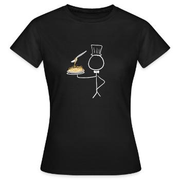 cuisinier cuisinier - T-shirt Femme - noir - Devant - AI Model Female 172 dark (172cm)