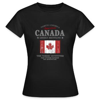 Kanada - Maple Leaf - Canada - T-shirt Femme - noir - Devant - AI Model Female 172 dark (172cm)