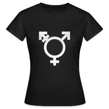 symbole transgenre - T-shirt Femme - noir - Devant - AI Model Female 172 dark (172cm)