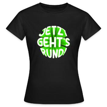 Jetzt gehts rund 3D - Frauen T-Shirt - Schwarz - Vorne - AI Model Female 172 dark (172cm)
