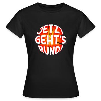 Jetzt gehts rund 3D - Frauen T-Shirt - Schwarz - Vorne - AI Model Female 172 dark (172cm)