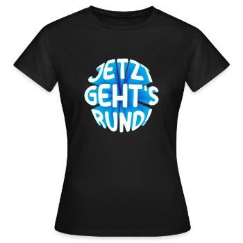 Jetzt gehts rund! 3D - Frauen T-Shirt - Schwarz - Vorne - AI Model Female 172 dark (172cm)