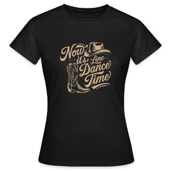 Danse en ligne Temps Temps pour danser Danse en ligne - T-shirt Femme - noir - Devant - AI Model Female 172 dark (172cm)