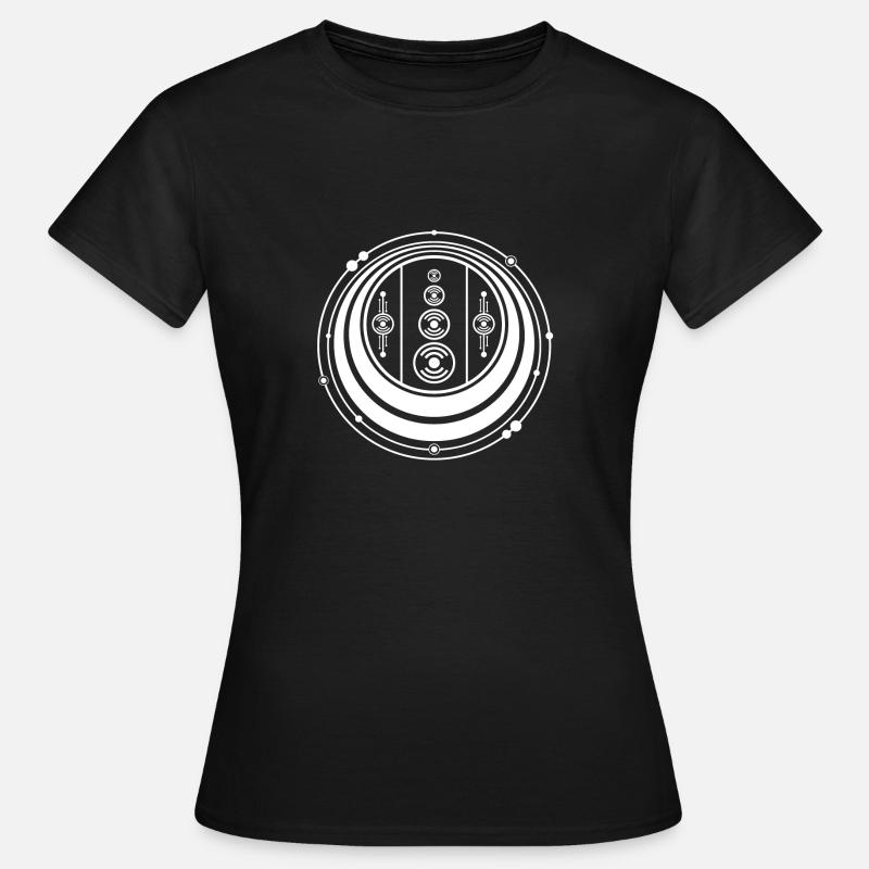 The 12 planetary orbits in the solar system - Women's T-Shirt - black