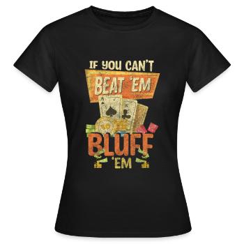 Ace Hold'em Poker - Women's T-Shirt - black - Front - AI Model Female 172 dark (172cm)