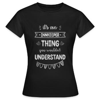 Restaurant Profession Cosy - Women's T-Shirt - black - Front - AI Model Female 172 dark (172cm)