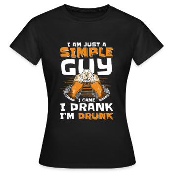 Les alcooliques boivent de l’alcool - T-shirt Femme - noir - Devant - AI Model Female 172 dark (172cm)