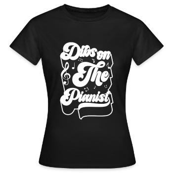 Musiker Klavierspieler Melodie - Frauen T-Shirt - Schwarz - Vorne - AI Model Female 172 dark (172cm)