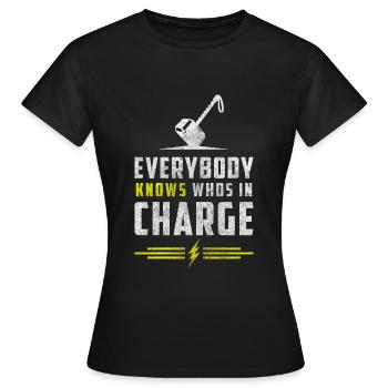 Thor Norse Lightning Celts - Women's T-Shirt - black - Front - AI Model Female 172 dark (172cm)