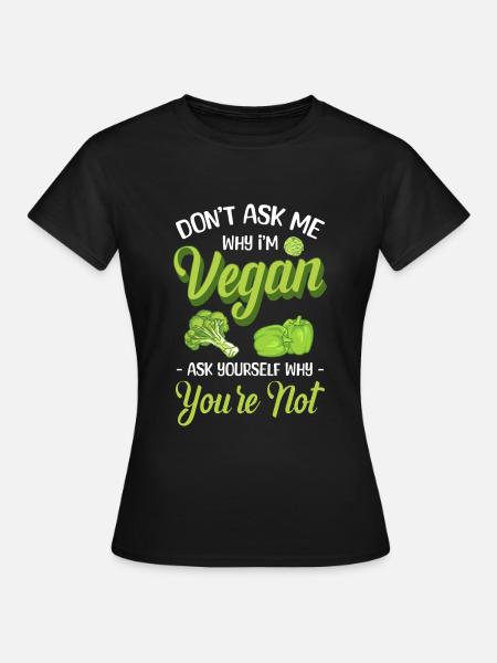 Veganisme Veggie Food - Vrouwen T-shirt - zwart