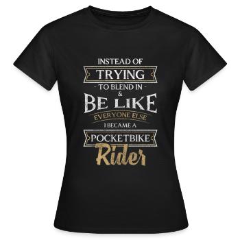 Piste de moto Piste Fils - T-shirt Femme - noir - Devant - AI Model Female 172 dark (172cm)