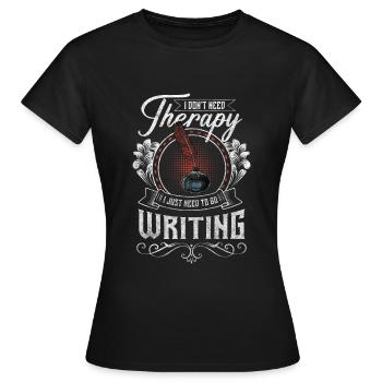 Auteur Journaliste - T-shirt Femme - noir - Devant - AI Model Female 172 dark (172cm)