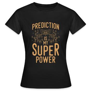Boule de cristal Prédictions Planètes - T-shirt Femme - noir - Devant - AI Model Female 172 dark (172cm)