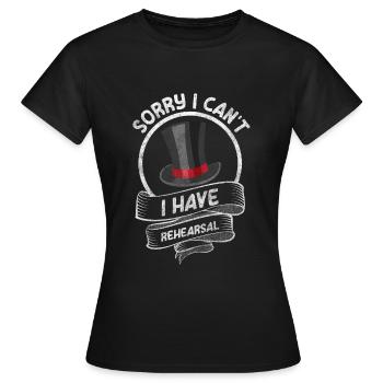 Schauspieler Probe Prominent Vorhang - Frauen T-Shirt - Schwarz - Vorne - AI Model Female 172 dark (172cm)