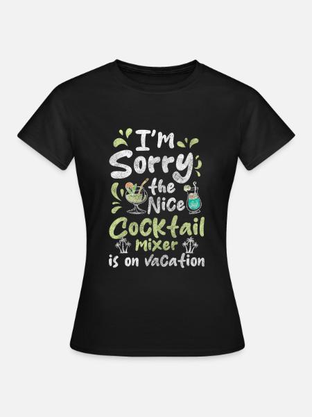 Mixer Flasche Urlaub - Frauen T-Shirt - Schwarz