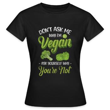 Ernährung Gesund Vegetarisch Ethik - Frauen T-Shirt - Schwarz - Vorne - AI Model Female 172 dark (172cm)