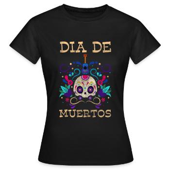 Dia de Muertos Festival of the Dead Honor Commemoration - Women's T-Shirt - black - Front - AI Model Female 172 dark (172cm)