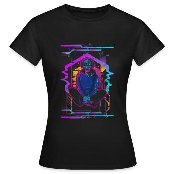 Future Android Neon Gaming - T-shirt Femme - noir - Devant - AI Model Female 172 dark (172cm)