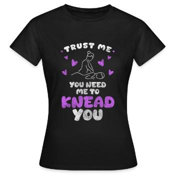 Wellness Geist Mensch Abschalten - Frauen T-Shirt - Schwarz - Vorne - AI Model Female 172 dark (172cm)