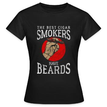 Fumer cigare Soirée des hommes Cuba plaisir - T-shirt Femme - noir - Devant - AI Model Female 172 dark (172cm)