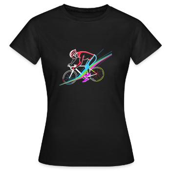 Cycliste sur route Cyclisme Cycliste de course - T-shirt Femme - noir - Devant - AI Model Female 172 dark (172cm)