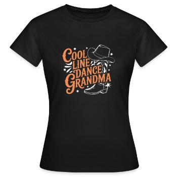 Coole Line Dance Oma - Frauen T-Shirt - Schwarz - Vorne - AI Model Female 172 dark (172cm)