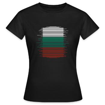 Drapeau Bulgarie Drapeau bulgare Sables d'Or - T-shirt Femme - noir - Devant - AI Model Female 172 dark (172cm)