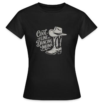 Line Dance Mom Line Dance Mom Cadeau - T-shirt Femme - noir - Devant - AI Model Female 172 dark (172cm)