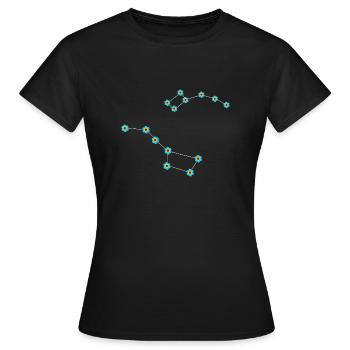 Big Car Small Car Constellation Constellation - Women's T-Shirt - black - Front - AI Model Female 172 dark (172cm)
