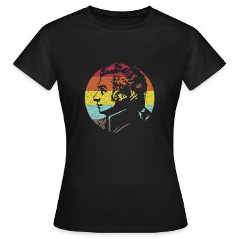 Mozart Vintage - T-shirt Femme - noir - Devant - AI Model Female 172 dark (172cm)